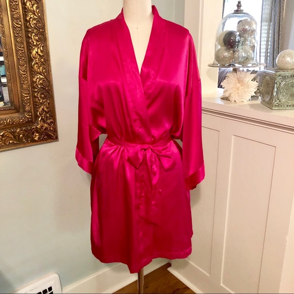 Victoria's Secret Other - Victoria Secret Hot Pink Silky Robe